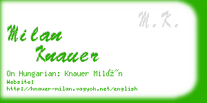 milan knauer business card